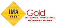 IMA 2003 Gold Internet Marketing Attorney Award